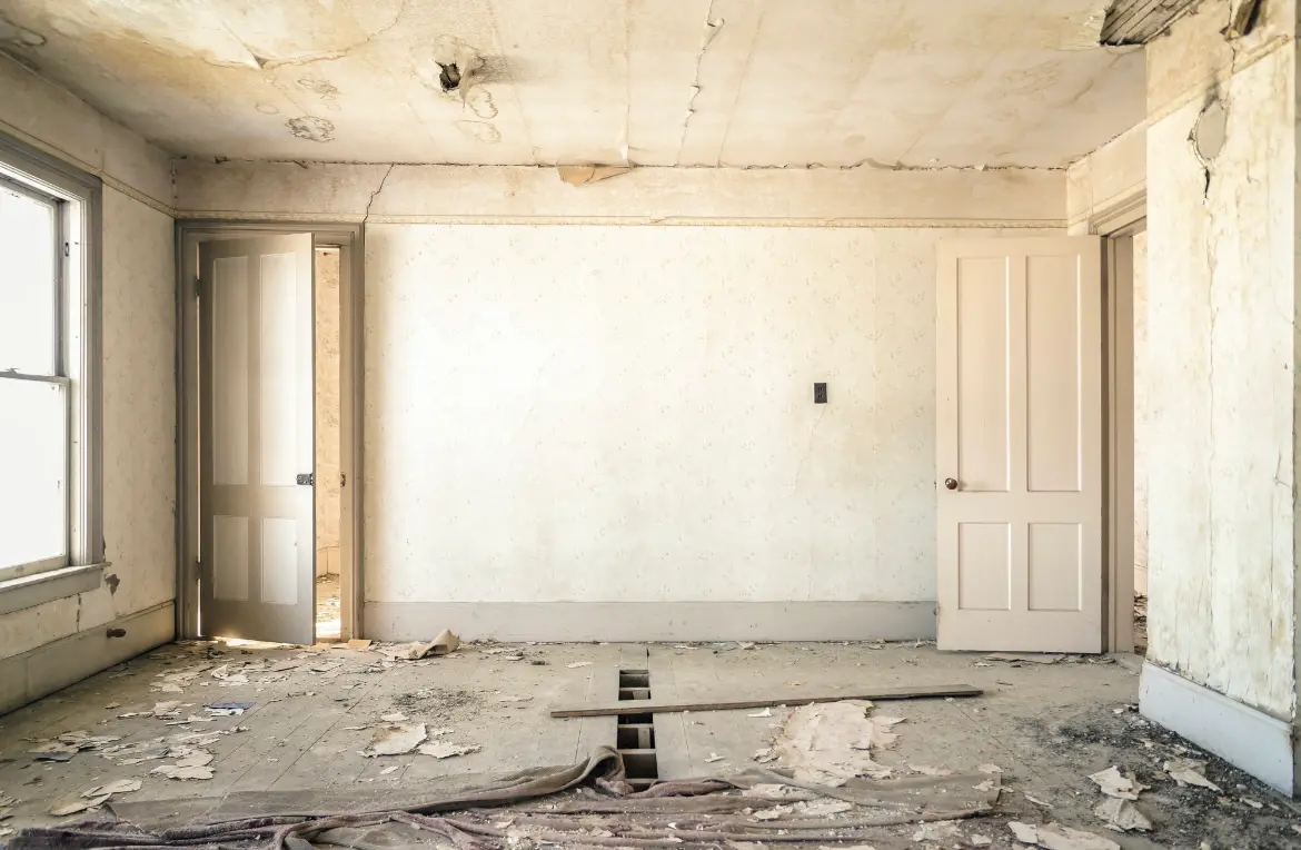 Waste disposal crew managing a cleanout project in Whiskey Creek